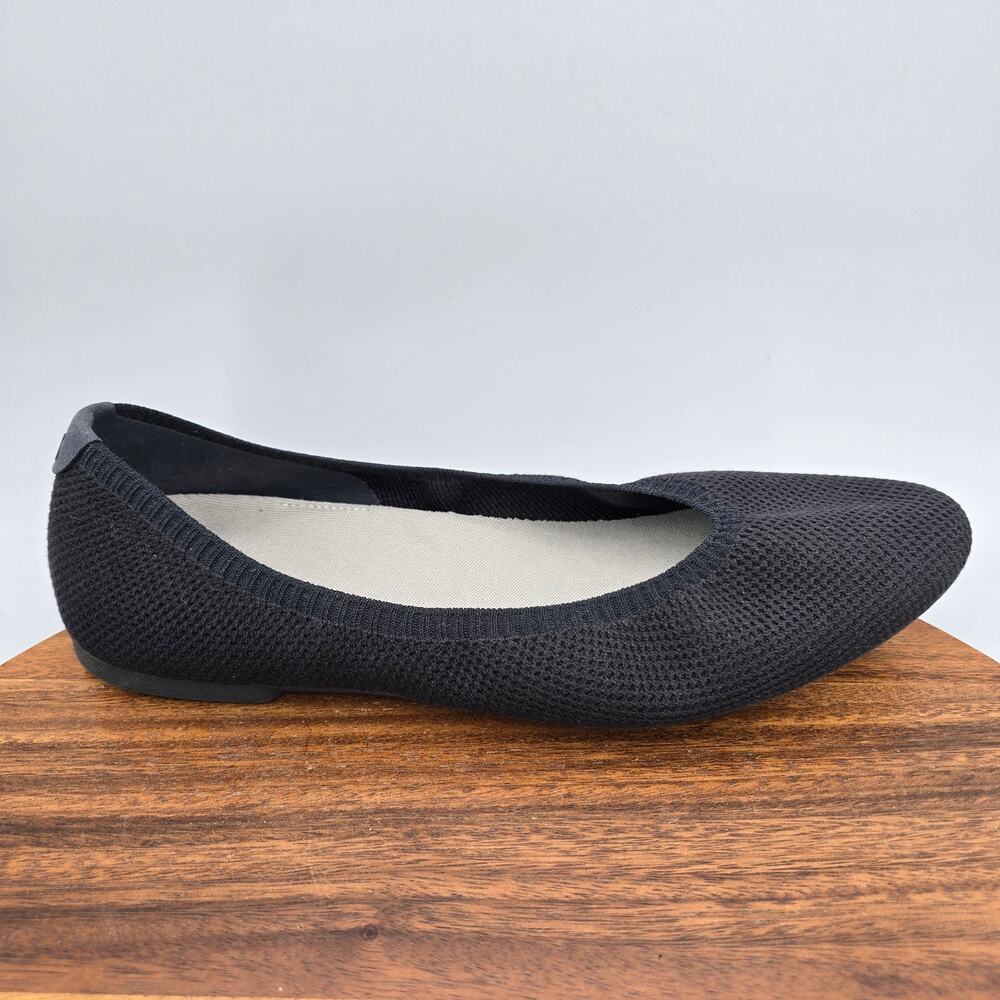 Allbirds Tree Breezers Ballet Flats Womens 10.5 Black Stretch Point Comfort Shoe